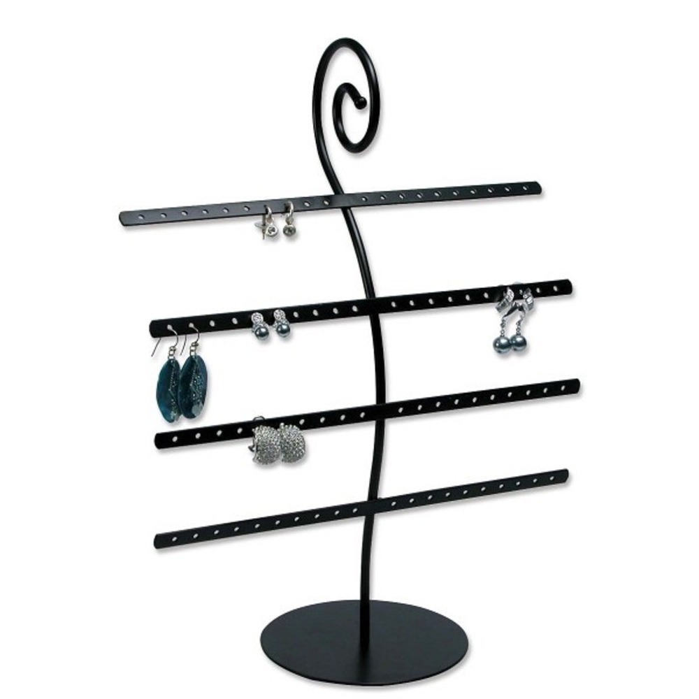 40 Pair Earring Display Holder Stand Earring Display Organizer Metal Scroll Top